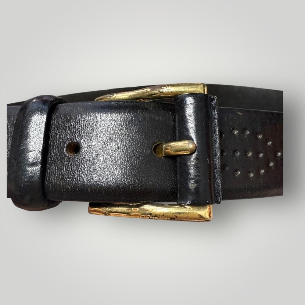 Claudio Orciani Black Leather Belt - Picture 2 of 16